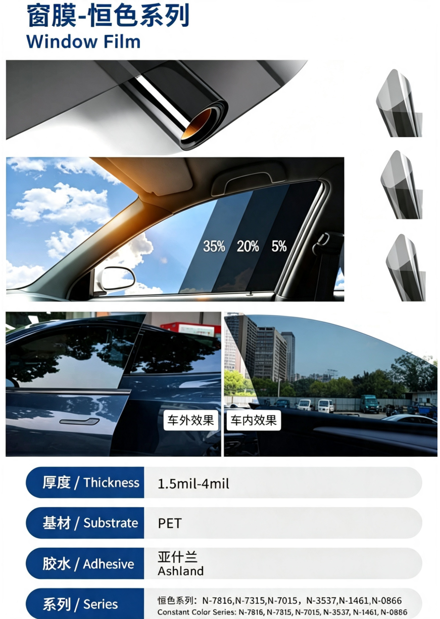 High Quality Car Tint Films for Heat Reduction and Glare Control
